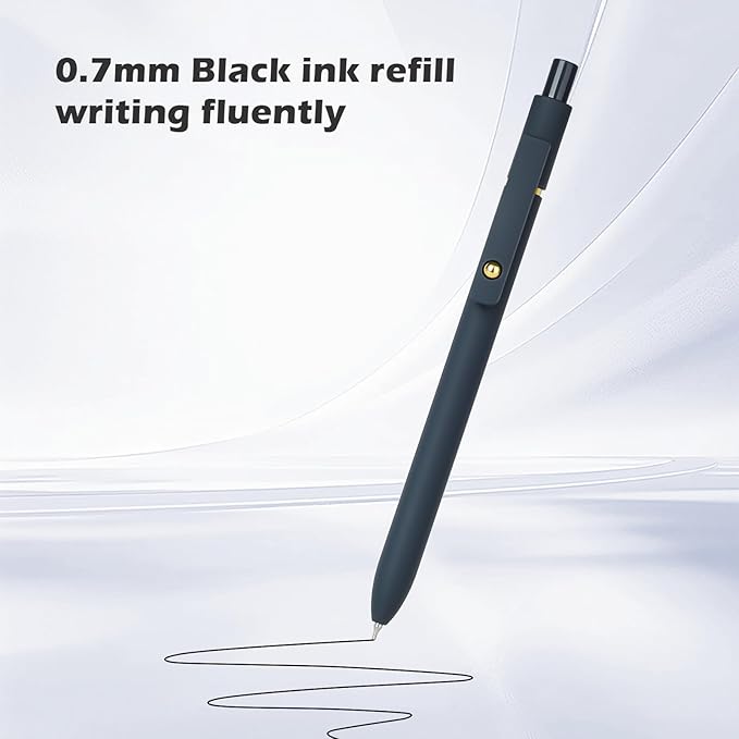 Ddaowanx Gel Pens, 0.7mm Quick Dry Fine Point Smooth Writing Pens, Cute Office School Supplies Gifts for Women (12 Pcs Black White Gray, Black)