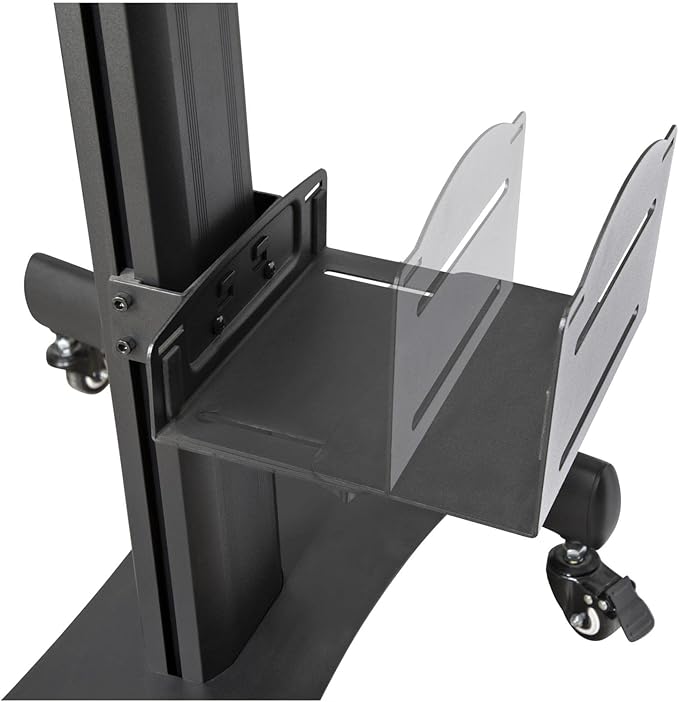 StarTech.com Mobile Workstation Cart with Monitor Mount, CPU/PC Holder, Keyboard Tray - Ergonomic Height Adjustable Desktop Cart - Rolling Mobile Standing Workstation on Wheels (WKSTNCART)