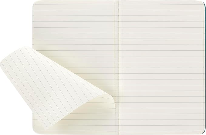 Moleskine Cahier Journal, Soft Cover, Pocket (3.5" x 5.5") Ruled/Lined, Brisk Blue, 64 Pages (Set of 3)