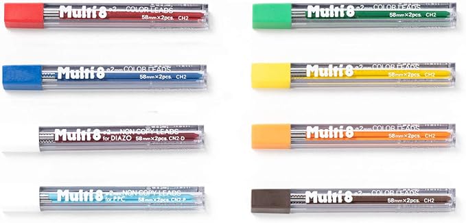 Pentel AMZ-802CH2-8 Multi 8 Refill Set, PH802, 8 Internal Leads