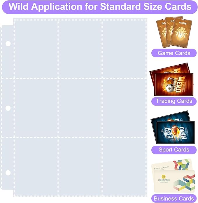 900 Pockets Trading Card Binder, PU Cover Zipper Card Collection Album, Sturdy Card Folder Holder for MTG, TCG, Game Cards, Sports Cards