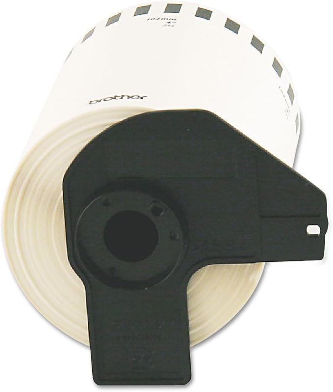 Brother Genuine DK-2243 Continuous Length Black on White Paper Tape for Brother QL Label Printers, 4" x 100' (101mm x 30.4M), 1 Roll per Box, DK2243