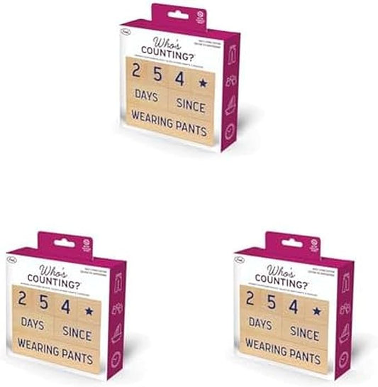 Genuine Fred Who's Counting Wooden Countdown Blocks, Daily Living Edition, Assorted (Pack of 3)