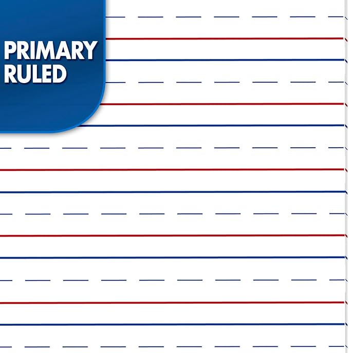 Mead Primary Journal,Half Page Ruled,Grades K-2,7 1/2" x 9-3/4",Color Will Vary (10297),100 Sheets (Pack of 12)