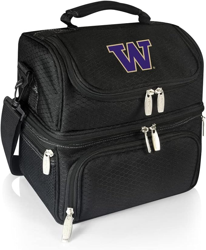 PICNIC TIME NCAA Nebraska Cornhuskers Pranzo Lunch Bag - Insulated Lunch Box with Picnic Set - Lunch Cooler Bag