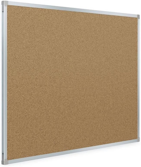 Mead Corkboard, 24" x 18" Bulletin Board, Aluminum Frame Cork Board (85360)