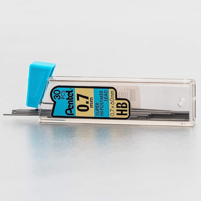 Pentel Super Hi-Polymer Lead Refills Value Pack (C257BPHB6), original version, 0.5/0.7mm- Pack of 2