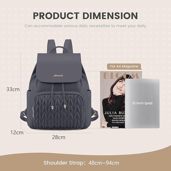 LOVEVOOK Backpack Purse for Women,Small Backpack for Women for Travel Work,Cute Backpack Daypack With Anti-theft Pocket,Fashion Ladies Backpack for Daily College Shopping