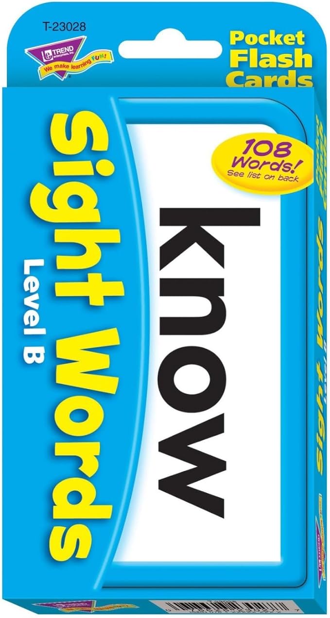 Trend Enterprises Sight Words Bundle - Pocket Flash Cards Set - for Home, Travel, Classroom