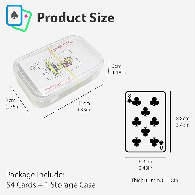 Braille Playing Cards,Large Print Tactile Poker Cards for Blind People, Braille Poker with Large Print & Raised Dots for Seniors & Visually Impaired