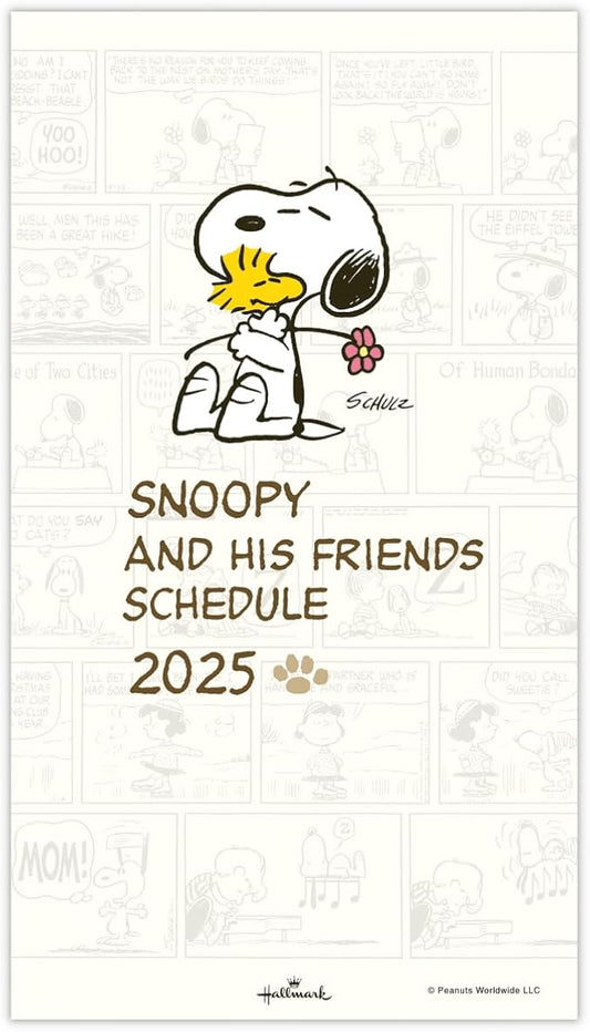 Nippon Hallmark Snoopy Notebook 2025 Slim Monthly Snoopy and Hug 835-002 (Begins October 2024)