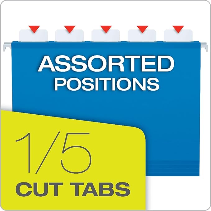 Oxford Pendaflex 59202 SureHook Reinforced Hanging Box Files, 2" Exp with Sides, Letter, Blue (Box of 25)