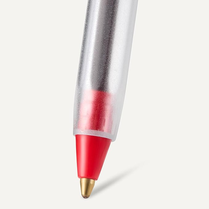 Amazon Basics Ballpoint Pens, Medium Point 1.0mm, Red Ink, 144-Pack