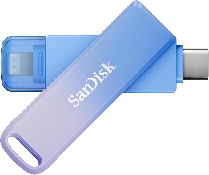 SanDisk 128GB Creator Phone Drive - for iPhone, iPad, Laptop & Mac - Includes USB Type-C and Lightning Connectors - Automatic Backup, 3 Months of Adobe Lightroom Included- SDIXD0N-128G-GN6TP