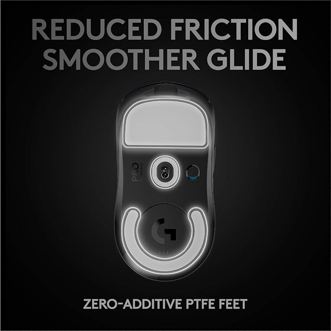 Logitech G PRO X Superlight Wireless Gaming Mouse, Ultra-Lightweight, Hero 25K Sensor, 25,600 DPI, 5 Programmable Buttons, Long Battery Life, Compatible with PC/Mac - Black
