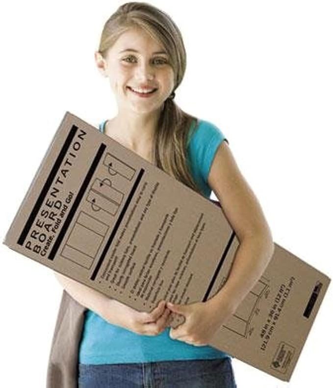 Pacon Extra Fold Presentation Board, White, 48"x36"
