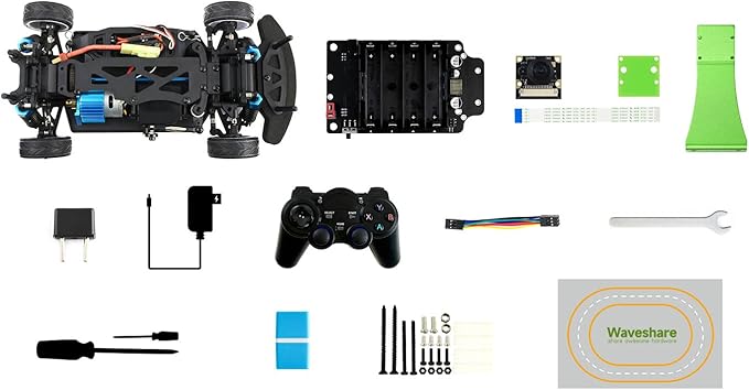 waveshare PiRacer Pro AI Kit Accessory Package for Raspberry Pi Model B 4GB for high School AI Learning Professional Racing