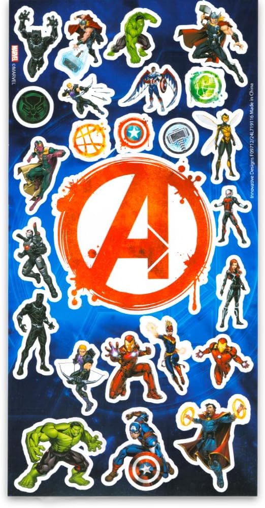 Marvel Avengers Backpack with Lunch Bag Set - Bundle of 16” School Bag, Spiderman Lunch Box, Water Bottle, Stickers, More | Avengers School Supplies for Kids