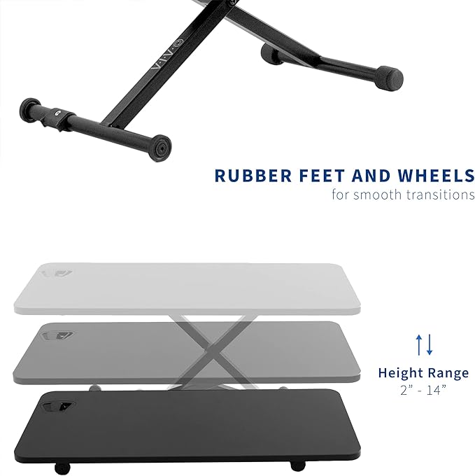 VIVO Black Small Single Top 28 inch Standing Desk Converter, Tabletop Sit to Stand Monitor Riser with Scissor Lift Height Adjustment, DESK-V011F