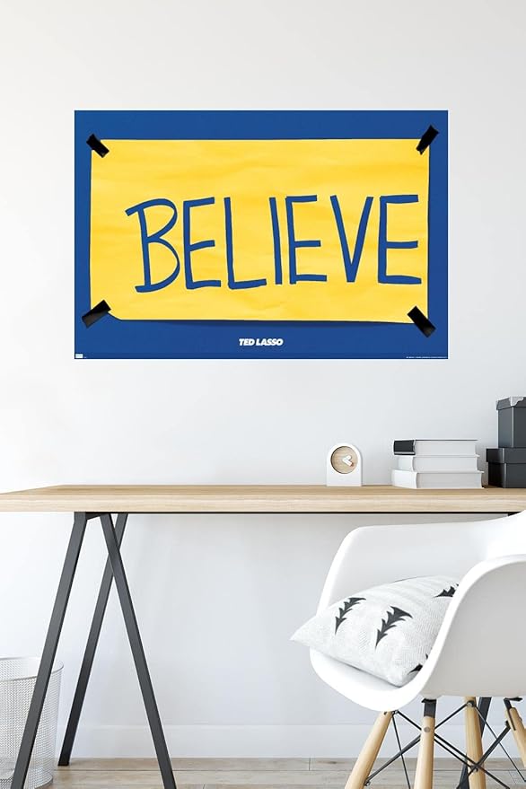Ted Lasso - Believe Wall Poster, 34L" x 22.4W", Unframed Version