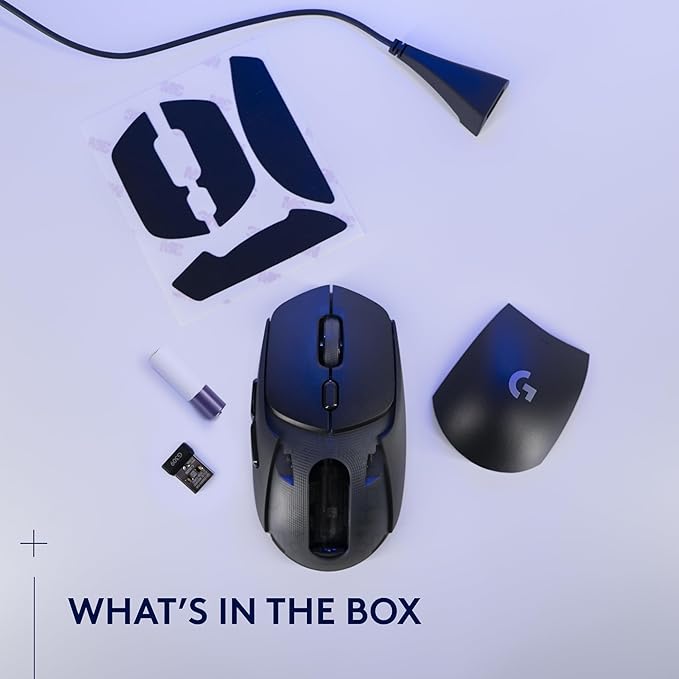 Logitech G309 Lightspeed Wireless Gaming Mouse, Lightweight, LIGHTFORCE Hybrid Switches, Hero 25K Sensor, 86g & 300+ hr Battery Life with AA Battery, 6 Programmable Buttons, PC & Mac - Black