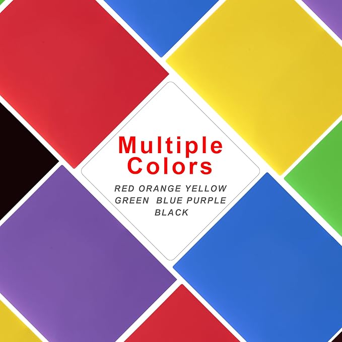 Plastic Folders with Pockets (7 Pack, Purple), Durable Heavy Duty File Folders with Business Card Slot, 2-Pocket Folder for Schoolwork & Office,Letter Size