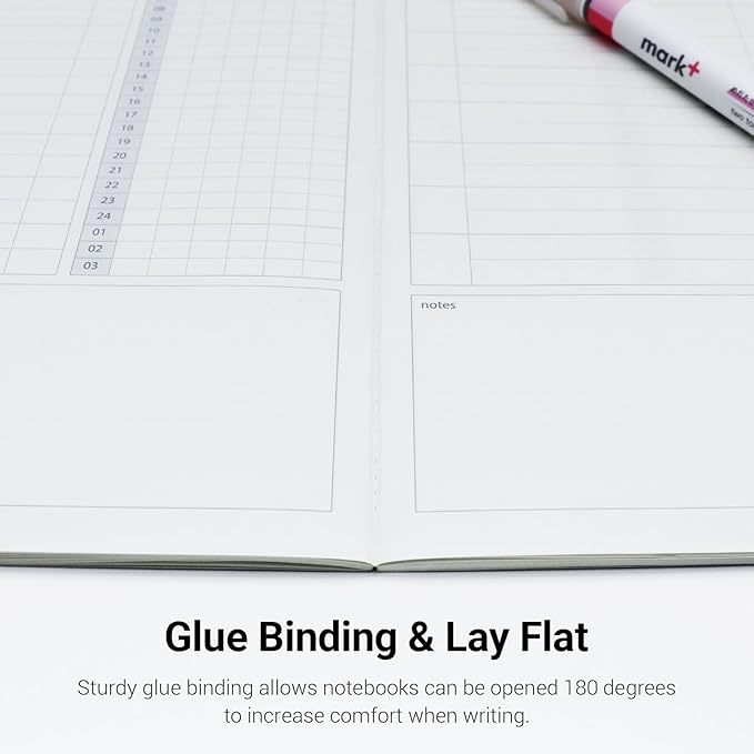 Kokuyo Campus Study Planner Notebook, Daily Ruled, Semi-B5, Light Pink, for 63 Days, Japan Import (NO-Y80MD-LP)