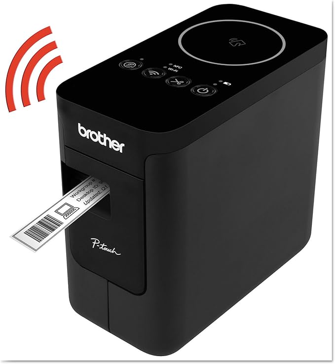 Brother Printer PTP750W Wireless Label Maker, 1.18, Black
