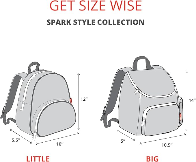 Skip Hop Big Kid's Backpack, 14 inches, 3 years+, Sparks Seashell