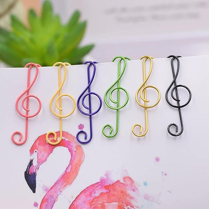 Large Paper Clips, 1.6 Inch, 40mm, 100 Pcs, Multicolored Note Shapes, Smooth & Durable, Suitable for Office School and Personal Use, Plastic Box Packaging