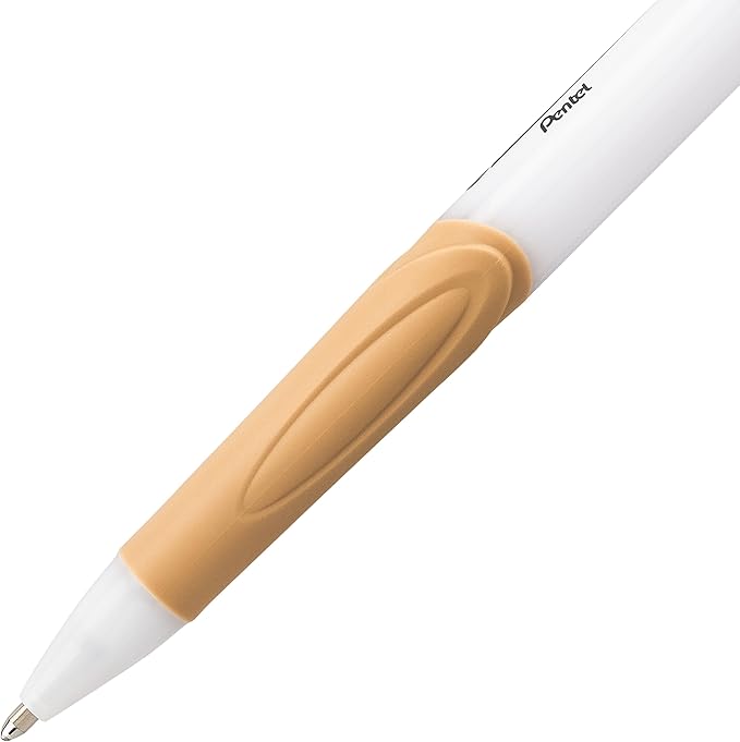 Pentel GlideWrite Ballpoint Pen with TechniFlo Ink, (1.0mm) Medium Line, Antique Gold Ink, Box of 12 (BX910-X)