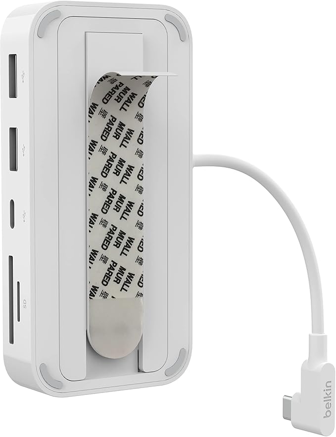 Belkin 6-in-1 USB-C Hub, iMac 24 inch Docking Station with SD & microSD Card Reader, Gigabit Ethernet, 2 USB-A Ports, and USB-C Port for Fast Data Transfers and Peripherals