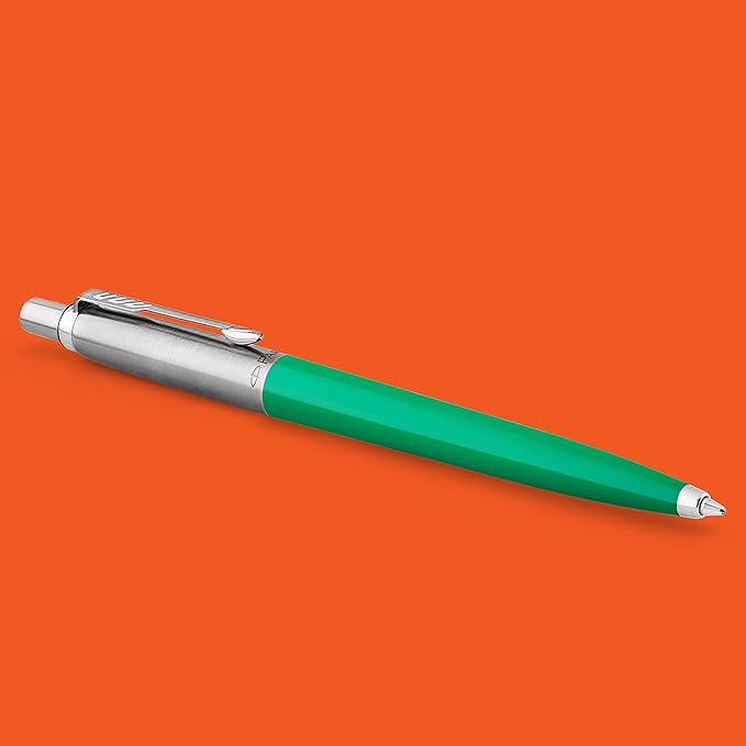 Parker Jotter Originals Ballpoint Pen Collection, Assorted Retro Finishes, Medium Point, Black Ink, 4 Count - Colorful Stationary, Desk Essentials, Signature Design