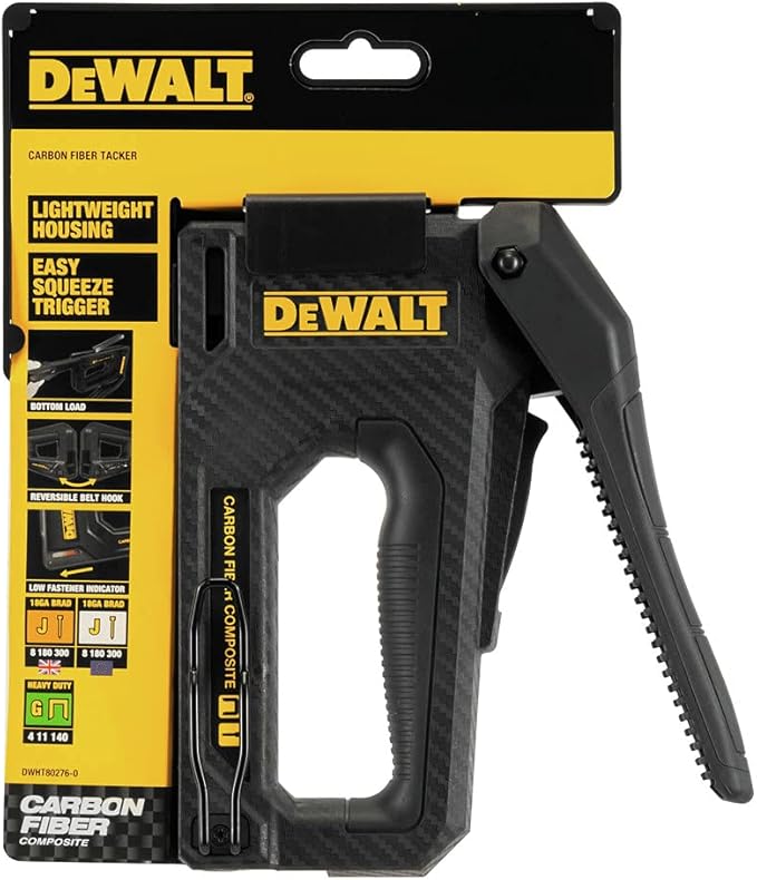 DEWALT Staple Gun, Carbon Fiber Body, 2-in-1 Tacker (DWHT80276)