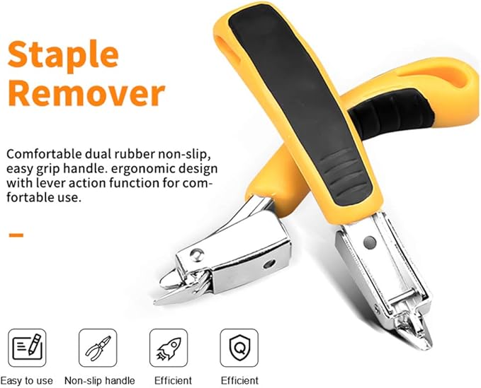 Staple Removers Heavy Duty Staple Remover,Easy Staple Remover Staple Puller Tool Upholstery Construction Tack Lifter Office Claw Tools Puller Removing 2 Pieces…
