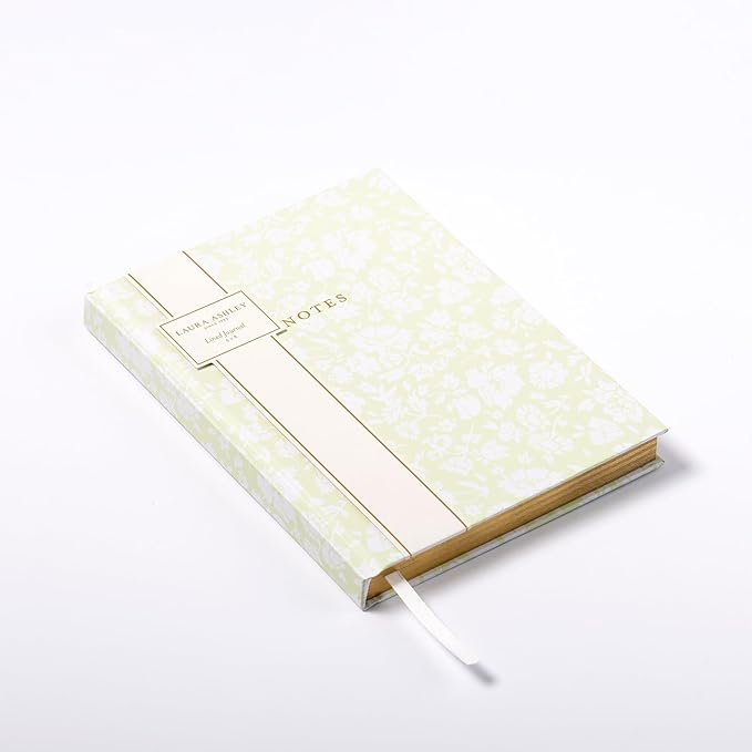 Laura Ashley Premium Hardcover Writing Journal | 256 Lined Pages | Elegant Floral Design | Perfect for Diaries, Notes, and Gift Giving (Green - A5-6-x-8 Inches)