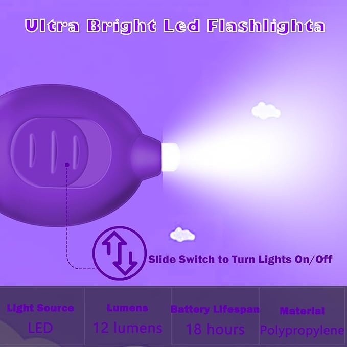 Nurse Pen Set, Badge Reel Pen Include Highlighter, Permanent Marker, LED Keychain Flashlight, Ballpoint Pen, and Nursing Keychain Clip (Purple)