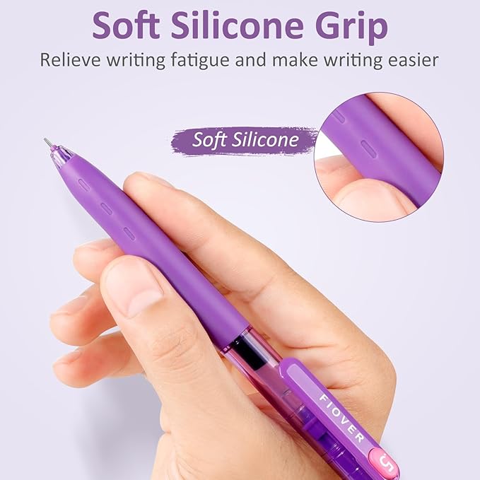 FIOVER Colored Gel Pens, 0.5mm Quick Dry Ink Fine Point Smooth Writing Colorful Pens for Journaling, School Supplies, Gifts for Nurses and Teens, Stocking Stuffers for Women (8PCS)