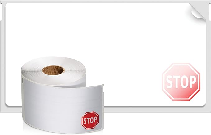 DYMO Authentic LW Name Badge Labels, 12-Hour Expiration Notification Disks, White, 2-1/4" x 4", 1 Roll of 250 - for LabelWriter Label Printers
