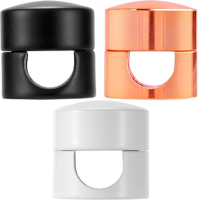 3 Sets Charger Holders for Cords, Adjustable Cable Anchor Holders, Adhesive Metal Cord Clips, Cable Management Wire Organizers for Desk, Office, Nightstand - Matte Black, White, Rose Gold
