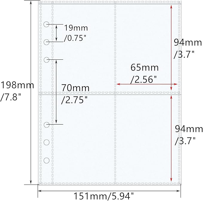 A5 Photocard Sleeves 20pcs Frosted Sheet Protectors 2.5'' x 3.7'' 4 Pocket Picture Card Insets PP Photo Album Refill Pages for 6 Ring Binder (Frosted, A5-4Pocket)
