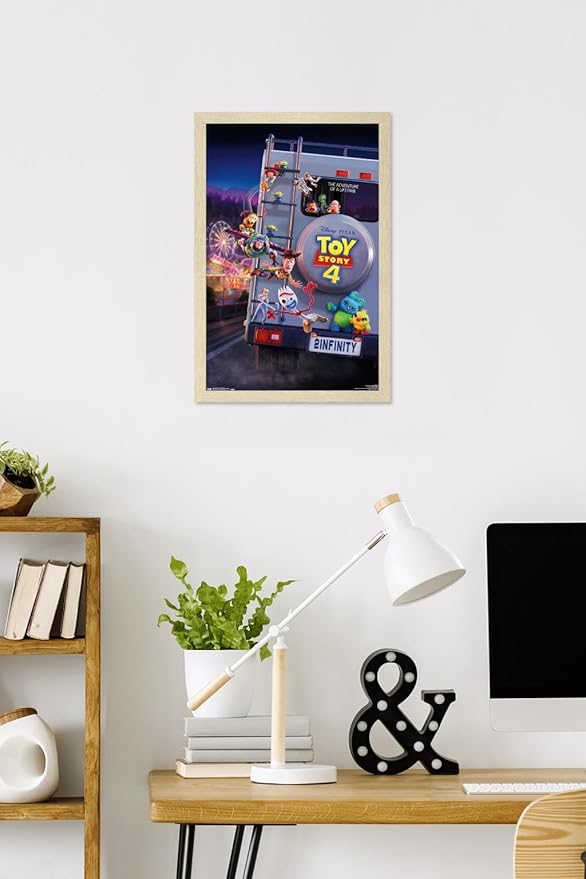 Trends International Disney Pixar Toy Story 4 - Final One Sheet Wall Poster, 22.4L x 14.7W, Blonde Framed Version