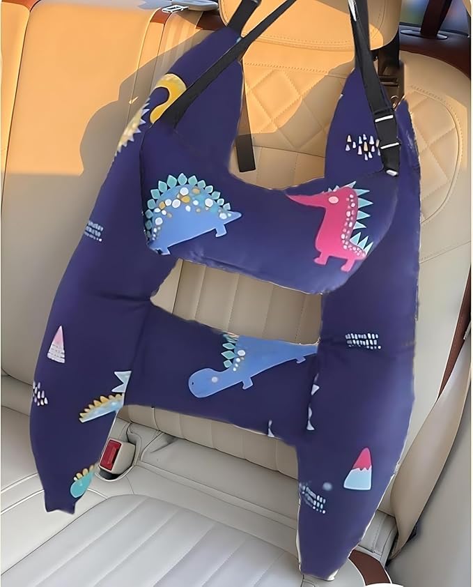 H-Shaped Car Travel Pillow Headrest Set for Kids & Adult-Adjustable Car Seat Pillow, Soft Ergonomic Neck Head Support Sleeping Cushion for Long Distance Travel