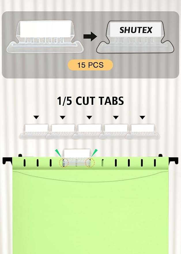 Hanging File Folders Letter Size, Hanging Folders 2 Inch Expandable 12 Pack Extra Capacity File Folders Hanging with Tabs, Plastic Hanging Files Folder for School Office Supplies, Mustard Green