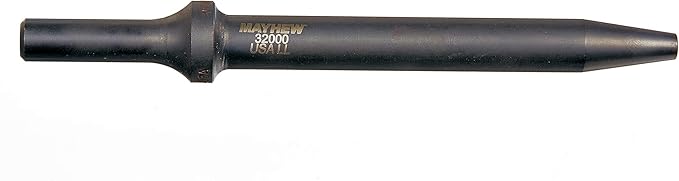 Mayhew Tools 32000 Pneumatic Taper Punch, 1/4" x 6", Black Oxide Finish