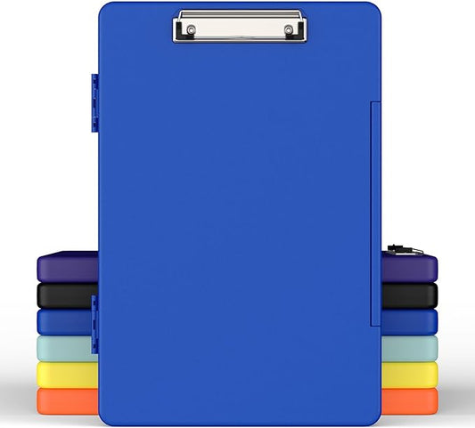 Legal Size Clipboard with Storage, High Capacity 8.5 x 14 Clip Board for Lawers, Folio & Side-Opening, Size 15 x 10 x 1.2 in, Blue