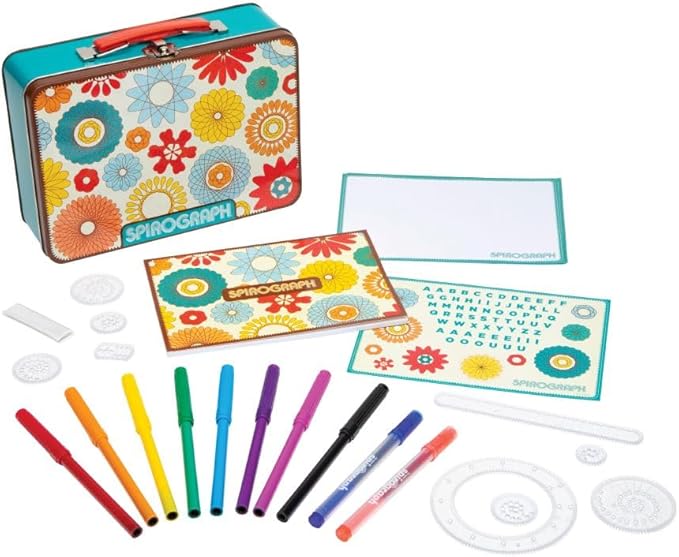 Spirograph Lunchbox Set –Arts and Crafts, Kids Toys, Art Supplies, Craft Supplies, Drawing Kit, Spiral Art, Classic Gear Design Kit, Case, Pens, Design Sheet Included, Ages 8+