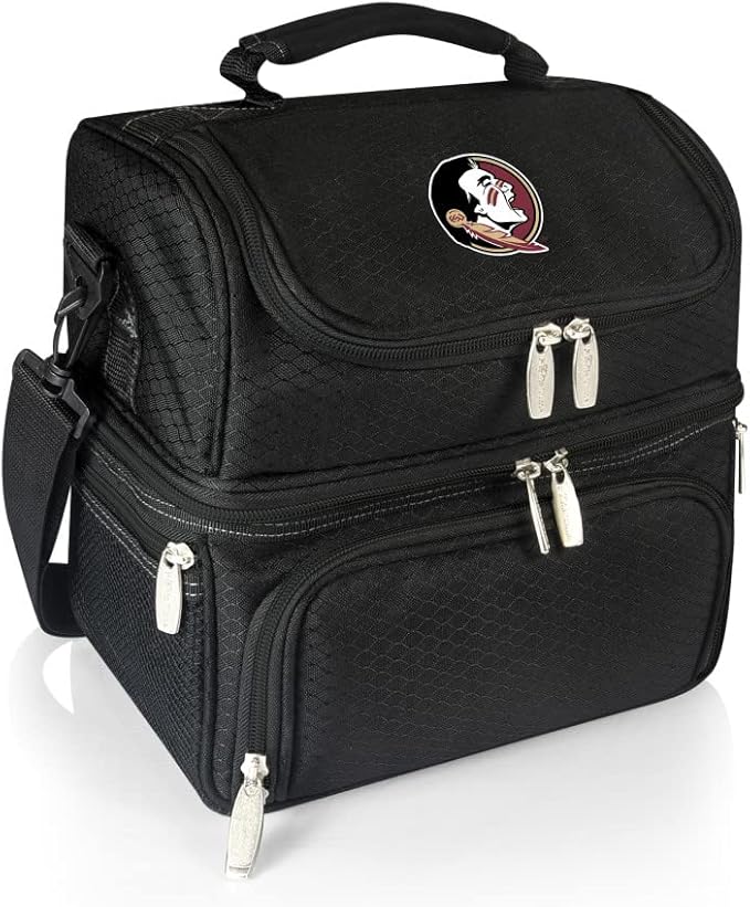 PICNIC TIME NCAA Nebraska Cornhuskers Pranzo Lunch Bag - Insulated Lunch Box with Picnic Set - Lunch Cooler Bag