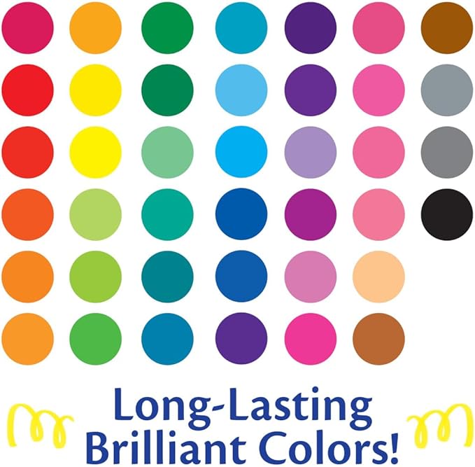 Crayola Ultra Clean Fine Line Washable Markers (40ct), Colored Markers for Kids, Fine Tip, Coloring Book Art Supplies, Gifts for Kids, Ages 3, 4, 5