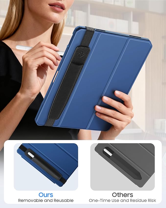 Fintie Detachable Pencil Holder with Elastic Band for iPad Case - Elastic Stylus Pouch Compatible with Apple Pencil Pro, Apple Pencil (USB-C / 1st / 2nd Gen) and Other Similar Size Stylus, Black